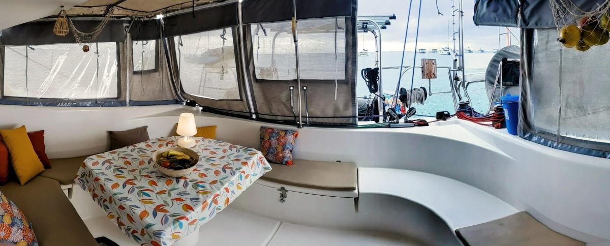 Cockpit sous les tauds